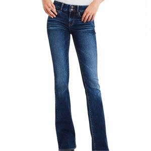 American Eagle Outfitters Dark Blue Artist Stretch Fit & Flare Jeans